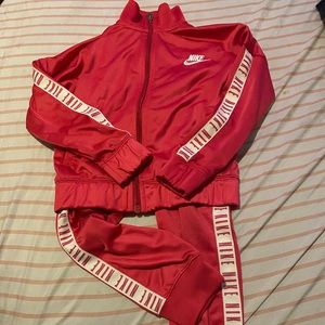 Nike pink track suit